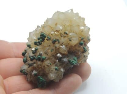 Malachite sur Quartz, Bouche Payrol, Brusque, Aveyron.