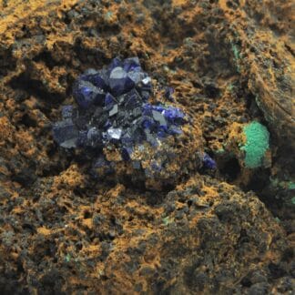 Azurite et malachite, Le Moulinal, Tarn.