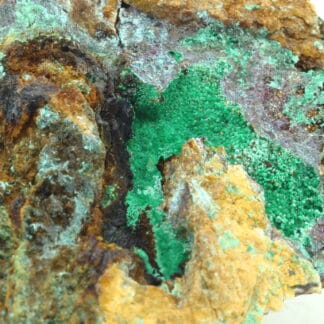 Malachite, Cuprite, Aurichalcite, carrière de Laguépie, Tarn-et-Garonne.