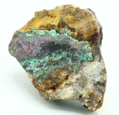 Cuprite, Aurichalcite, Malachite, carrière de Laguépie, Tarn-et-Garonne.