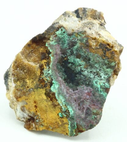 Cuprite, Aurichalcite, Malachite, carrière de Laguépie, Tarn-et-Garonne.