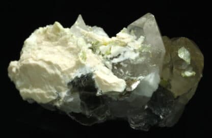 Cleavelandite, mica, quartz, Saint-Chély-d'Apcher, Lozère.