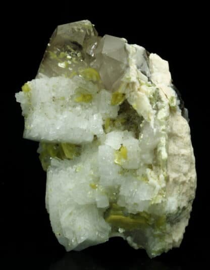 Cleavelandite, mica, quartz, Saint-Chély-d'Apcher, Lozère.