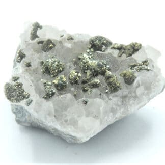 Chalcopyrite sur Quartz, Laguépie, Tarn-et-Garonne.