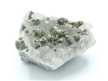 Chalcopyrite sur Quartz, Laguépie, Tarn-et-Garonne.