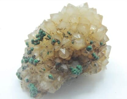 Malachite sur Quartz, Bouche Payrol, Brusque, Aveyron.