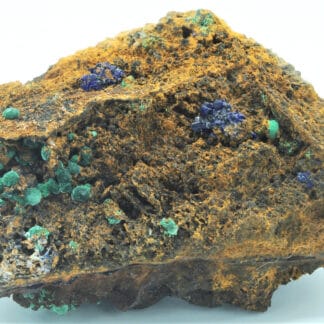 Azurite et malachite, Le Moulinal, Tarn.