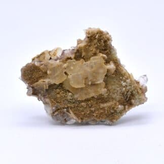 Axinite, calcite et quartz de l'Oisans, Isère.