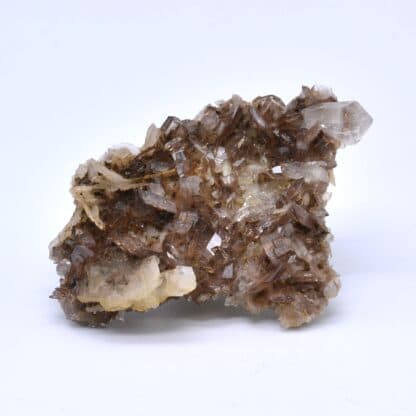 Axinite, calcite et quartz de l'Oisans, Isère.