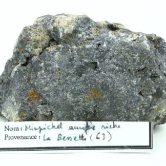 Mispickel aurifère, galène, blende, La Bessette, Puy-de-Dôme, Auvergne.