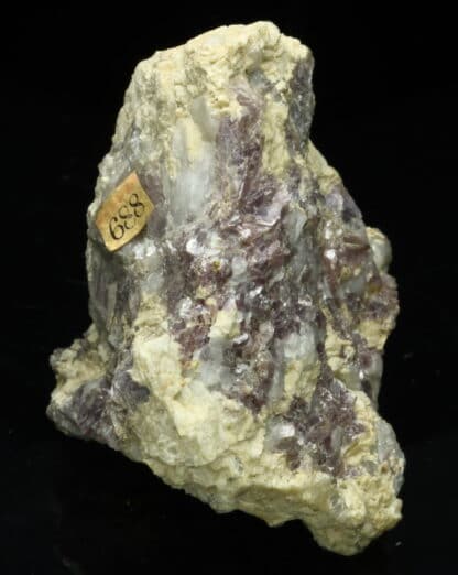 Lépidolite violette d'Ambazac dans la Haute-Vienne.