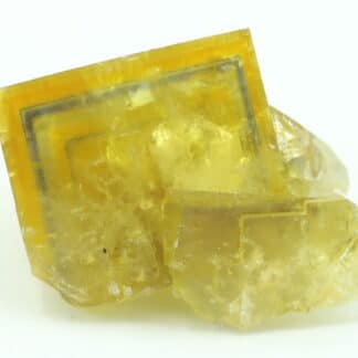 Fluorite jaune à liseré, carrière de Vensat, Puy-de-Dôme.