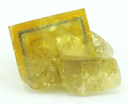 Fluorite jaune à liseré, carrière de Vensat, Puy-de-Dôme.