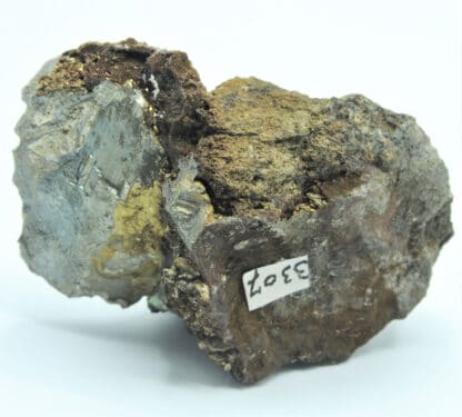 Ludlamite et Pyrite, mine de Salsigne, Mas Cabardès, Aude.