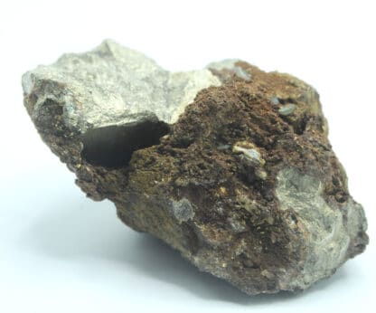 Ludlamite et Pyrite, mine de Salsigne, Mas Cabardès, Aude.