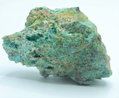 Chalcophyllite et Cornubite, Mine de Salsigne, Aude.