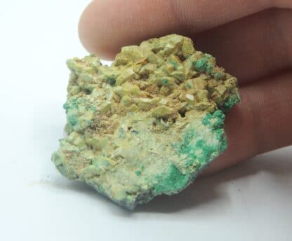 Bindheimite et Malachite sur Bournonite, Usclas-du-Bosc, Loiras, Hérault.