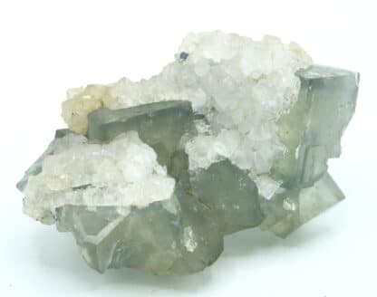 Fluorite et quartz, Le Burg, près d’Alban dans le Tarn.