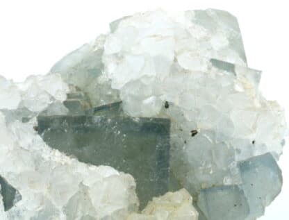 Fluorite et quartz, Le Burg, près d’Alban dans le Tarn.