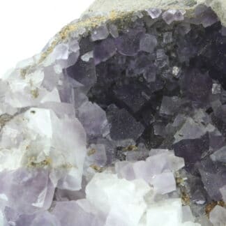 Géode de Fluorite mauve, mine de Durfort, Gard.