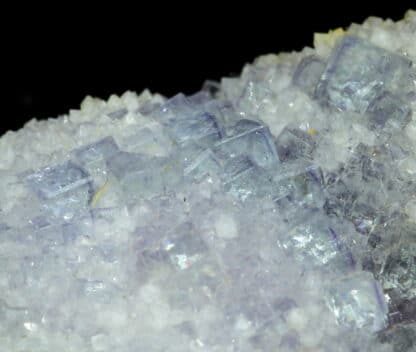 Fluorite violette sur quartz et fluorite, Fontsante, Var.