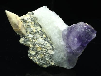 Calcite, fluorite et quartz, Filon Sud, Fontsante, Var.