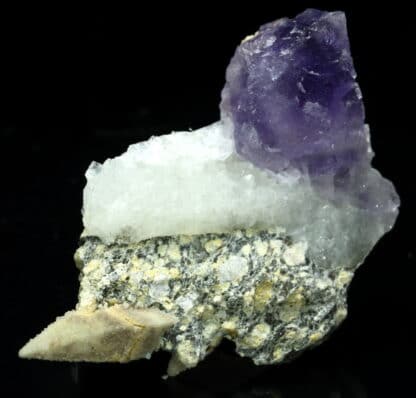 Calcite, fluorite et quartz, Filon Sud, Fontsante, Var.