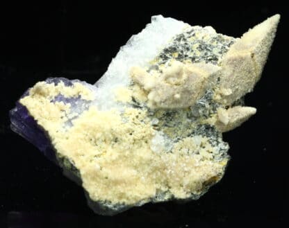 Calcite, fluorite et quartz, Filon Sud, Fontsante, Var.