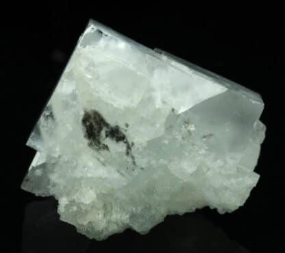 Cristal de Fluorite blanche, mine de Montroc, Tarn.