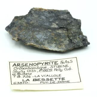 Arsénopyrite, Stibine, Pyrite, La Bessette, Puy-de-Dôme, Auvergne.