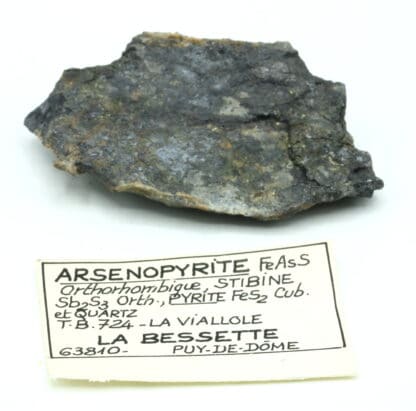 Arsénopyrite, Stibine, Pyrite, La Bessette, Puy-de-Dôme, Auvergne.