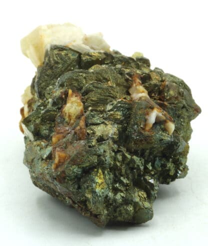 Chalcopyrite et baryte, mine de Marsanges, Langeac, Haute-Loire.