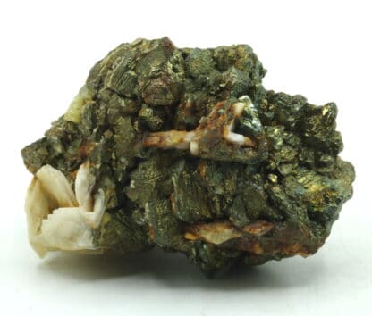 Chalcopyrite et baryte, mine de Marsanges, Langeac, Haute-Loire.