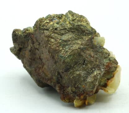 Chalcopyrite et baryte, mine de Marsanges, Langeac, Haute-Loire.