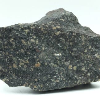 Cassitérite et magnétite dans microgranite, Mine du Charrier, Laprugne, Allier.