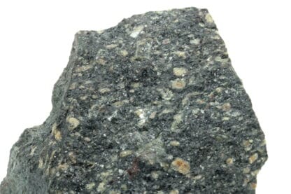 Cassitérite et magnétite dans microgranite, Mine du Charrier, Laprugne.