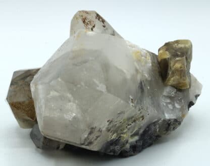 Scheelite sur quartz, Tae Wha Mine, Chungju, Corée du Sud.