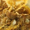 Wulfénite sur fluorite, l'Argentolle, Saône-et-Loire, Morvan.