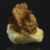 Sidérite sur Quartz, Mine de Pierre Rousse, Vizille, Isère.