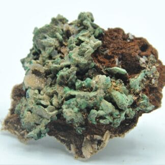 Bindheimite et Malachite après Bournonite, Usclas-du-Bosc, Loiras, Hérault.