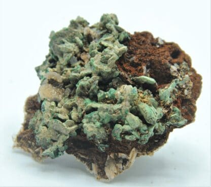 Bindheimite et Malachite après Bournonite, Usclas-du-Bosc, Loiras, Hérault.