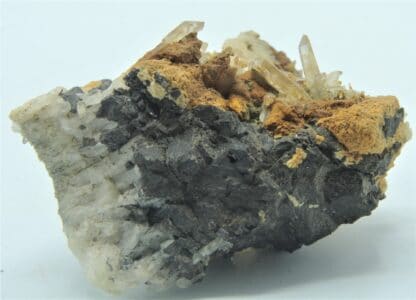 Blende (Sphalérite) et Quartz, Tunnel des Chavants, Les Houches, Haute-Savoie.