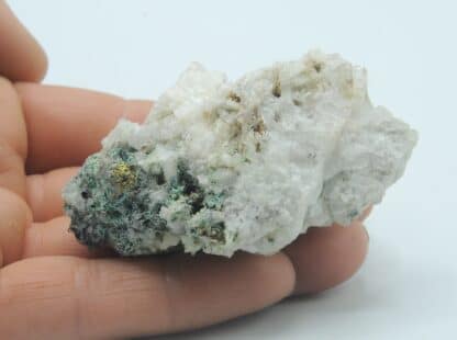 Malachite, Chalcopyrite et Quartz, Les Montées Pélissier, Les Houches, Haute-Savoie.