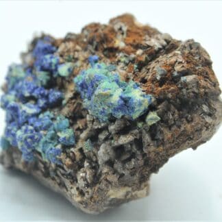 Azurite, Aurichalcite et Tétraédrite, Usclas du Bosc, Loiras, Hérault.