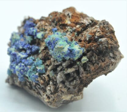 Azurite, Aurichalcite et Tétraédrite, Usclas du Bosc, Loiras, Hérault.