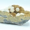 Calcite sur Sidérite, Carrière du Rivet, Peyrebrune, Tarn.