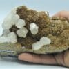 Calcite sur Sidérite, Carrière du Rivet, Peyrebrune, Tarn.