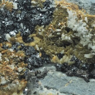 Sphalérite (Blende), Calcite, Dolomite et Sidérite, Le Rivet, Peyrebrune, Tarn.