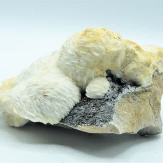 Pompons de Baryte, et Shalérite (Blende), Les Cèdres, Saint-Laurent-le-Minier, Gard.