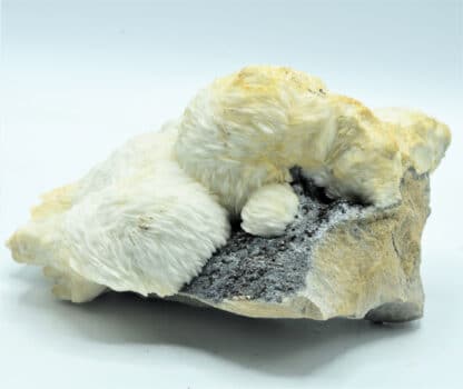 Pompons de Baryte, et Shalérite (Blende), Les Cèdres, Saint-Laurent-le-Minier, Gard.